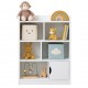 Детска Секция GINGER HOME за Съхранение на Книжки и Играчки, Етажерка с 4 Нива и Вратичка - Бяла Детска Секция GINGER HOME за Съхранение на Книжки и Играчки, Етажерка с 4 Нива и Вратичка - Бяла