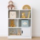 Детска Секция GINGER HOME за Съхранение на Книжки и Играчки, Етажерка с 4 Нива и Вратичка - Бяла Детска Секция GINGER HOME за Съхранение на Книжки и Играчки, Етажерка с 4 Нива и Вратичка - Бяла