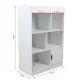 Детска Секция GINGER HOME за Съхранение на Книжки и Играчки, Етажерка с 4 Нива и Вратичка - Бяла Детска Секция GINGER HOME за Съхранение на Книжки и Играчки, Етажерка с 4 Нива и Вратичка - Бяла