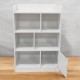 Детска Секция GINGER HOME за Съхранение на Книжки и Играчки, Етажерка с 4 Нива и Вратичка - Бяла Детска Секция GINGER HOME за Съхранение на Книжки и Играчки, Етажерка с 4 Нива и Вратичка - Бяла