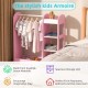 Детска Стойка за Дрехи с Огледало GINGER HOME - Отворен Детски Гардероб с Рафтове и Закачалки, Розов, 94x38x100 см Детска Стойка за Дрехи с Огледало GINGER HOME - Отворен Детски Гардероб с Рафтове и Закачалки, Розов, 94x38x100 см