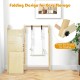 Детски Дървен Комплект GINGER HOME 4 в 1 – Люлка, Пързалка, Катерушка и Рампа за Катерене, 120x112x114 см