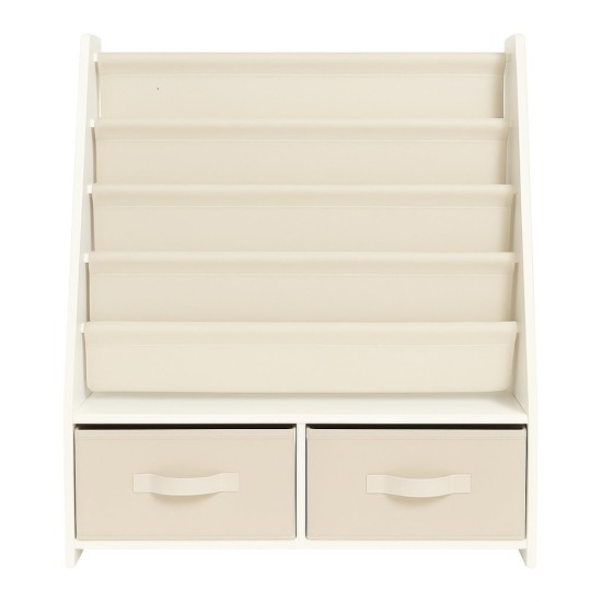 Детски Дървен Органайзер 2 в 1, Етажерка за Книжки и Кутии за Съхранение на Играчки Детски Дървен Органайзер 2 в 1, Етажерка за Книжки и Кутии за Съхранение на Играчки