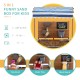Детски Дървен Пясъчник GINGER HOME с Регулируем Покрив, Аксесоари за Игра 120x120x120 см – Идеален за Двор и Градина