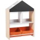 Детски Шкаф GINGER HOME, Етажерка за Играчки и Книжки с Черна Дъска за Писане, Къщичка, Дърво Детски Шкаф GINGER HOME, Етажерка за Играчки и Книжки с Черна Дъска за Писане, Къщичка, Дърво
