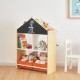 Детски Шкаф GINGER HOME, Етажерка за Играчки и Книжки с Черна Дъска за Писане, Къщичка, Дърво Детски Шкаф GINGER HOME, Етажерка за Играчки и Книжки с Черна Дъска за Писане, Къщичка, Дърво