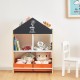Детски Шкаф GINGER HOME, Етажерка за Играчки и Книжки с Черна Дъска за Писане, Къщичка, Дърво Детски Шкаф GINGER HOME, Етажерка за Играчки и Книжки с Черна Дъска за Писане, Къщичка, Дърво