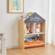 Детски Шкаф GINGER HOME, Етажерка за Играчки и Книжки с Черна Дъска за Писане, Къщичка, Дърво Детски Шкаф GINGER HOME, Етажерка за Играчки и Книжки с Черна Дъска за Писане, Къщичка, Дърво