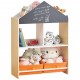 Детски Шкаф GINGER HOME, Етажерка за Играчки и Книжки с Черна Дъска за Писане, Къщичка, Дърво Детски Шкаф GINGER HOME, Етажерка за Играчки и Книжки с Черна Дъска за Писане, Къщичка, Дърво