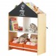 Детски Шкаф GINGER HOME, Етажерка за Играчки и Книжки с Черна Дъска за Писане, Къщичка, Дърво Детски Шкаф GINGER HOME, Етажерка за Играчки и Книжки с Черна Дъска за Писане, Къщичка, Дърво