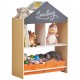 Детски Шкаф GINGER HOME, Етажерка за Играчки и Книжки с Черна Дъска за Писане, Къщичка, Дърво Детски Шкаф GINGER HOME, Етажерка за Играчки и Книжки с Черна Дъска за Писане, Къщичка, Дърво