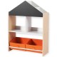 Детски Шкаф GINGER HOME, Етажерка за Играчки и Книжки с Черна Дъска за Писане, Къщичка, Дърво Детски Шкаф GINGER HOME, Етажерка за Играчки и Книжки с Черна Дъска за Писане, Къщичка, Дърво