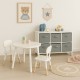 Детски Скрин GINGER HOME с 6 Текстилни Кутии за Съхранение на Играчки и Аксесоари, Сиво и Бяло