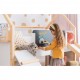 Детско Легло Къщичка GINGER HOME, Монтесори, Двуетажно, Пързалка, Черна Дъска, Подматрачна Рамка 90х200 см Детско Легло Къщичка GINGER HOME, Монтесори, Двуетажно, Пързалка, Черна Дъска, Подматрачна Рамка 90х200 см