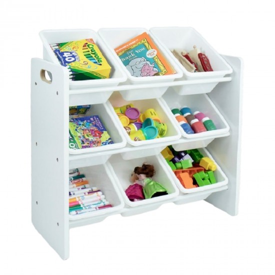 Етажерка за играчки GINGER HOME с 9 Кутии за Съхранение WHITE JWTR-3006 Етажерка за играчки GINGER HOME с 9 Кутии за Съхранение WHITE JWTR-3006