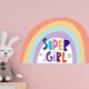 Комплект 2 броя стикери SUPER GIRL за декорация на детска стая, стена, прозорец, мебели Комплект 2 броя стикери SUPER GIRL за декорация на детска стая, стена, прозорец, мебели