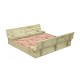 Голям Детски Пясъчник с Пейки и Сгъваем Капак GINGER HOME 157x157x21см, Дървен Голям Детски Пясъчник с Пейки и Сгъваем Капак GINGER HOME 157x157x21см, Дървен