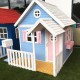 Голяма Дървена Детска Къща с Веранда GINGER HOME, 194x229x210 см, за Игри и Забавления на Открито Голяма Дървена Детска Къща с Веранда GINGER HOME, 194x229x210 см, за Игри и Забавления на Открито