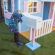 Голяма Дървена Детска Къща с Веранда GINGER HOME, 194x229x210 см, за Игри и Забавления на Открито Голяма Дървена Детска Къща с Веранда GINGER HOME, 194x229x210 см, за Игри и Забавления на Открито