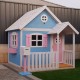 Голяма Дървена Детска Къща с Веранда GINGER HOME, 194x229x210 см, за Игри и Забавления на Открито Голяма Дървена Детска Къща с Веранда GINGER HOME, 194x229x210 см, за Игри и Забавления на Открито