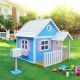 Голяма Дървена Детска Къща с Веранда GINGER HOME, 194x229x210 см, за Игри и Забавления на Открито Голяма Дървена Детска Къща с Веранда GINGER HOME, 194x229x210 см, за Игри и Забавления на Открито