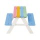 Детска Маса за Пикник с Пейки GINGER HOME, Градинска, Дървена, Игри на Открито, RAINBOW, 89х79х50 см. Детска Маса за Пикник с Пейки GINGER HOME, Градинска, Дървена, Игри на Открито, RAINBOW, 89х79х50 см.