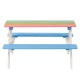 Детска Маса за Пикник с Пейки GINGER HOME, Градинска, Дървена, Игри на Открито, RAINBOW, 89х79х50 см. Детска Маса за Пикник с Пейки GINGER HOME, Градинска, Дървена, Игри на Открито, RAINBOW, 89х79х50 см.