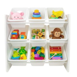 Етажерка за играчки GINGER HOME с 9 Кутии за Съхранение WHITE JWTR-3006