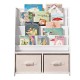 Детски Дървен Органайзер 2 в 1, Етажерка за Книжки и Кутии за Съхранение на Играчки Детски Дървен Органайзер 2 в 1, Етажерка за Книжки и Кутии за Съхранение на Играчки