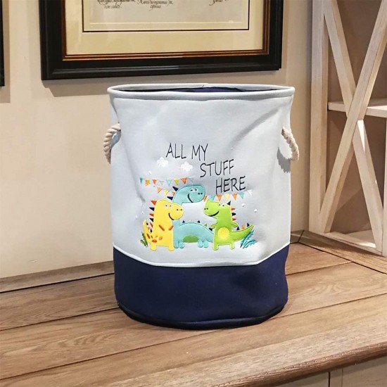Кош за Играчки, Дрехи, Пране, Сгъваем, с Удобни Дръжки, за Детска Стая, Спалня, Дневна - Динозаври Кош за Играчки, Дрехи, Пране, Сгъваем, с Удобни Дръжки, за Детска Стая, Спалня, Дневна - Динозаври