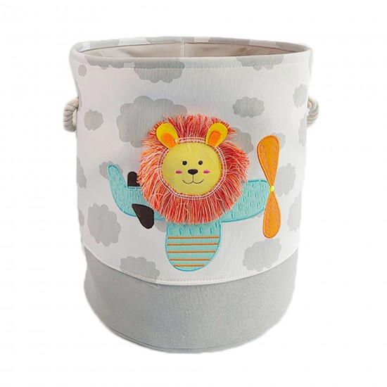 Кош за Играчки, Дрехи, Пране, Сгъваем, с Удобни Дръжки, за Детска стая, Спалня, Дневна - Лъвче Кош за Играчки, Дрехи, Пране, Сгъваем, с Удобни Дръжки, за Детска стая, Спалня, Дневна - Лъвче