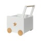 Кутия за Играчки GINGER HOME с Колелца за Бутане, Дървена, Бяла, 38х45х54 см. Кутия за Играчки GINGER HOME с Колелца за Бутане, Дървена, Бяла, 38х45х54 см.