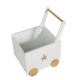 Кутия за Играчки GINGER HOME с Колелца за Бутане, Дървена, Бяла, 38х45х54 см. Кутия за Играчки GINGER HOME с Колелца за Бутане, Дървена, Бяла, 38х45х54 см.