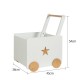 Кутия за Играчки GINGER HOME с Колелца за Бутане, Дървена, Бяла, 38х45х54 см. Кутия за Играчки GINGER HOME с Колелца за Бутане, Дървена, Бяла, 38х45х54 см.