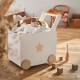 Кутия за Играчки GINGER HOME с Колелца за Бутане, Дървена, Бяла, 38х45х54 см. Кутия за Играчки GINGER HOME с Колелца за Бутане, Дървена, Бяла, 38х45х54 см.