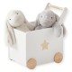 Кутия за Играчки GINGER HOME с Колелца за Бутане, Дървена, Бяла, 38х45х54 см. Кутия за Играчки GINGER HOME с Колелца за Бутане, Дървена, Бяла, 38х45х54 см.