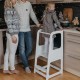 Монтесори Кула GINGER HOME, Образователно Столче с Черна Дъска и Регулируема Височина, Бяла, за Деца от 1-4 години Монтесори Кула GINGER HOME, Образователно Столче с Черна Дъска и Регулируема Височина, Бяла, за Деца от 1-4 години