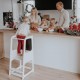 Монтесори Кула GINGER HOME, Образователно Столче с Черна Дъска и Регулируема Височина, Бяла, за Деца от 1-4 години Монтесори Кула GINGER HOME, Образователно Столче с Черна Дъска и Регулируема Височина, Бяла, за Деца от 1-4 години