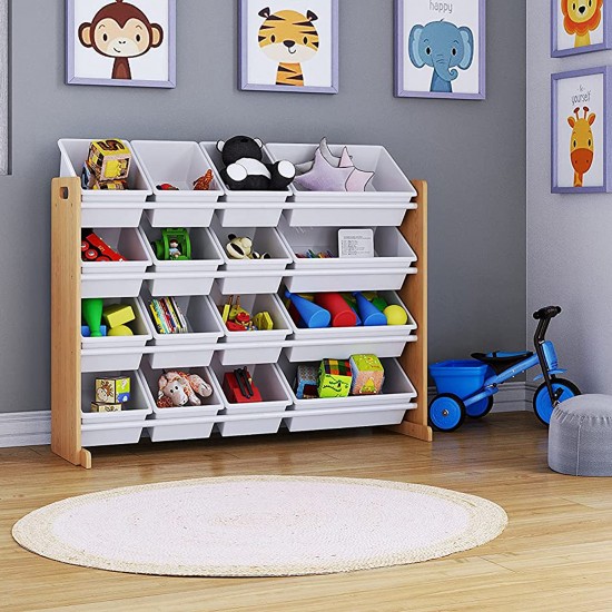 Органайзер за Детски Играчки GINGER HOME дърво и бяло JWTR-3278 Органайзер за Детски Играчки GINGER HOME дърво и бяло JWTR-3278