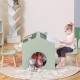 Детска Маса GINGER HOME с 2 Столчета - Мултиактивна Къщичка с Черна Дъска, Плот за Рисуване и Четене Детска Маса GINGER HOME с 2 Столчета - Мултиактивна Къщичка с Черна Дъска, Плот за Рисуване и Четене