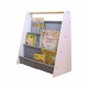 Преносима Детска Етажерка за Книги GINGER HOME, Обзавеждане за Детска Стая, Бяло, Сиво
