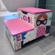 Детско Столче GINGER HOME, Дървено Стъпало на 2 Нива, Стълба за Детска Стая, розово, SUPER GIRL Детско Столче GINGER HOME, Дървено Стъпало на 2 Нива, Стълба за Детска Стая, розово, SUPER GIRL