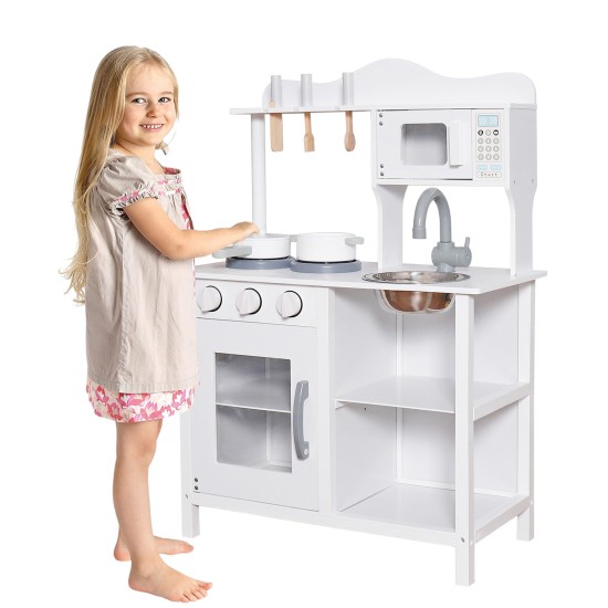 Детска Дървена Кухня GINGER HOME Бяла W10C404H Детска Дървена Кухня GINGER HOME Бяла W10C404H