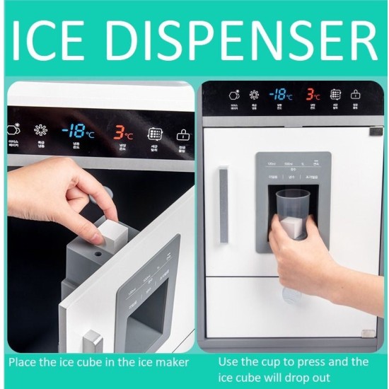 Детска Дървена Кухня GINGER HOME със Звук, Светлина, Бяла W10C493J