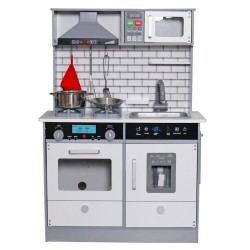 Детска Дървена Кухня GINGER HOME със Звук, Светлина, Бяла W10C493J