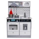 Детска Дървена Кухня GINGER HOME със Звук, Светлина, Бяла W10C493J