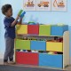 Детски Дървен Органайзер, Етажерка, Шкаф, Секция за Съхранение на Играчки и Книжки - 3 нива с 9 Текстилни Кутии - COLORS Детски Дървен Органайзер, Етажерка, Шкаф, Секция за Съхранение на Играчки и Книжки - 3 нива с 9 Текстилни Кутии - COLORS