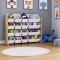 Детски Дървен Органайзер, Голям - за Съхранение на Играчки и Книжки, Етажерка за Детска Стая - WOOD/WHITE