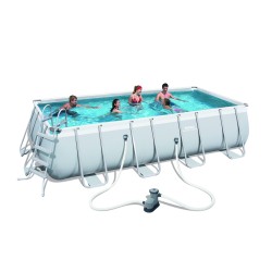 Сглобяем басейн с помпа, покривало и стълба 549x274x122см 56465 Bestway Сглобяем басейн с помпа, покривало и стълба 549x274x122см 56465 Bestway