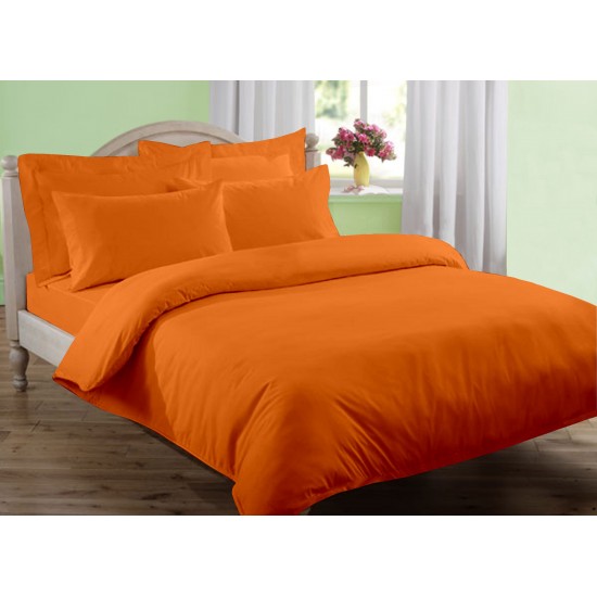 Спално бельо Ранфорс оранжево 
